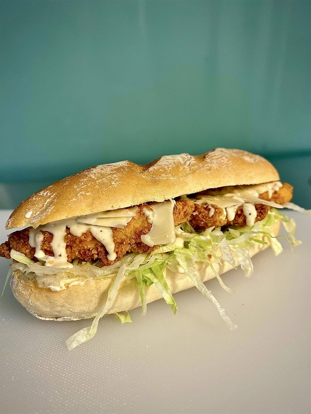 Chicken caesar sandwich at HAND in Llanrwst