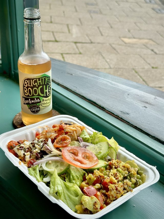 Salad box at HAND in Llanrwst