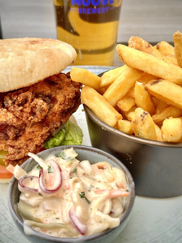 The chicken burger at The Old Ship