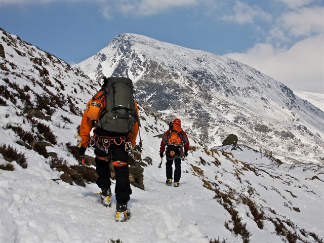 Winter walking in Snowdonia